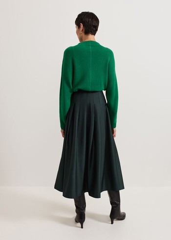 Phase Eight Susie Pleated Skirts Dark Green Canada | XHQRWZ-936